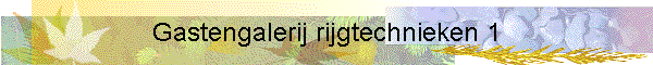 Gastengalerij rijgtechnieken 1