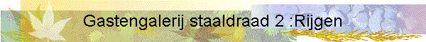 Gastengalerij staaldraad 2 :Rijgen